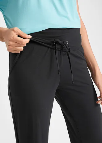 Capri met rijgkoordjes • zwart • bonprix online shop