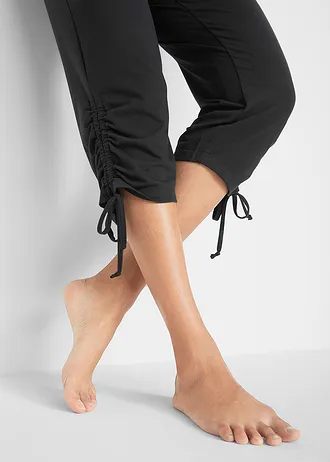 Capri met rijgkoordjes • zwart • bonprix online shop