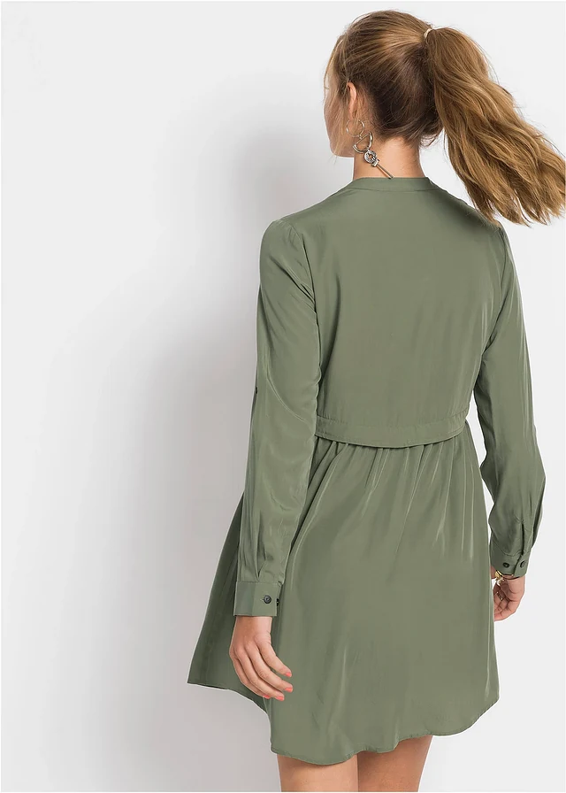 Robe-chemise courte, Couleur: olive