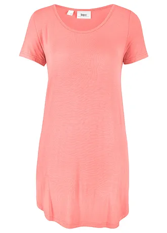 T-shirt long en viscose douce • corail clair • Boutique bonprix
