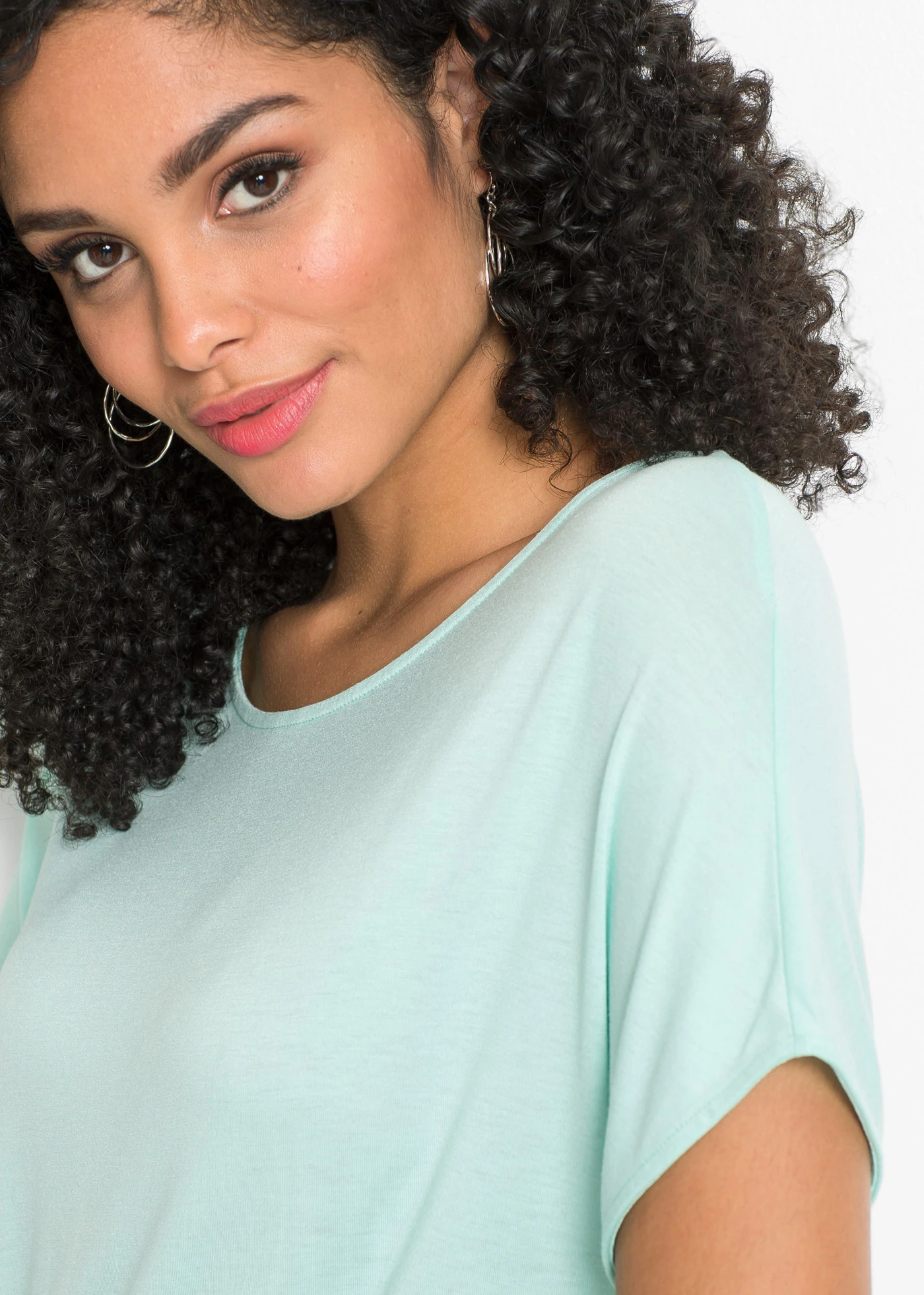 Shirt in een zachte viscosemix • turkoois • bonprix online shop