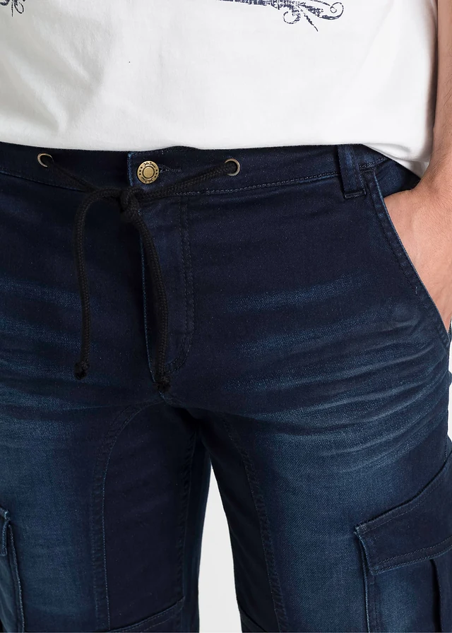 Bermuda en sweat effet jean, regular • bleu foncé denim • product-page.page-title-suffix