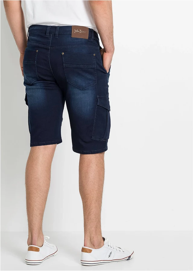 Bermuda en sweat effet jean, regular • bleu foncé denim • product-page.page-title-suffix