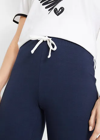 Jersey broek van katoen met stretch • donkerblauw • bonprix online shop