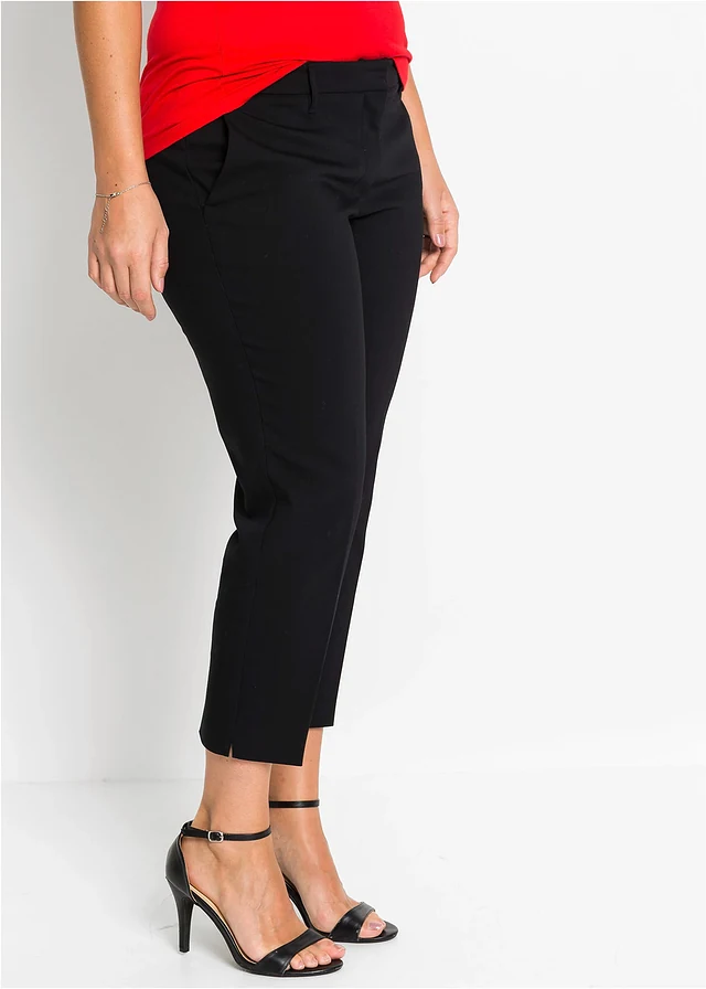 Pantalon 7/8 habillé, Couleur: noir