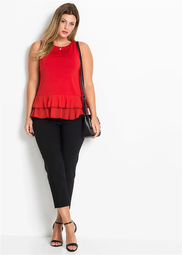 Pantalon 7/8 habillé, Couleur: noir