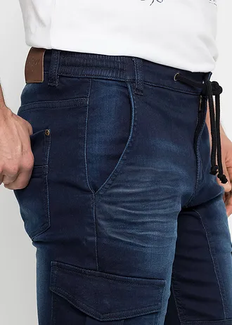 Bermudy z teplákoviny, Regular Fit, barva: tmavě modrý denim
