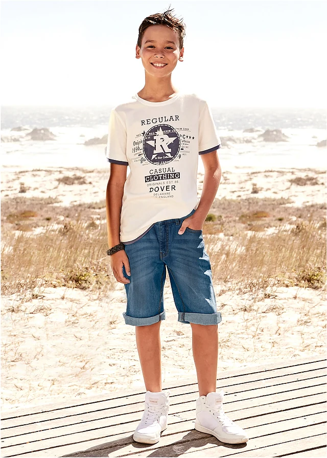 Jongens T-shirt (set van 2) van biologisch katoen • indigo+wolwit • product-page.page-title-suffix