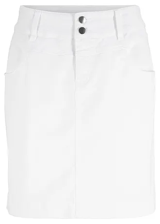 Strečová sukně s podílem lycry • bílá • bonprix obchod