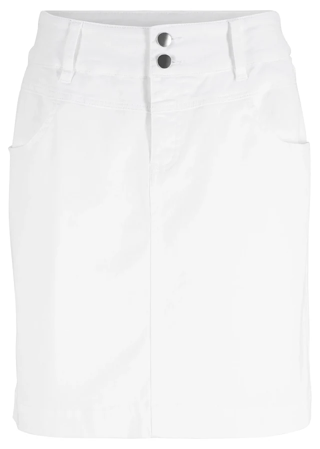 Stretch rok met lycra, Kleur: wit