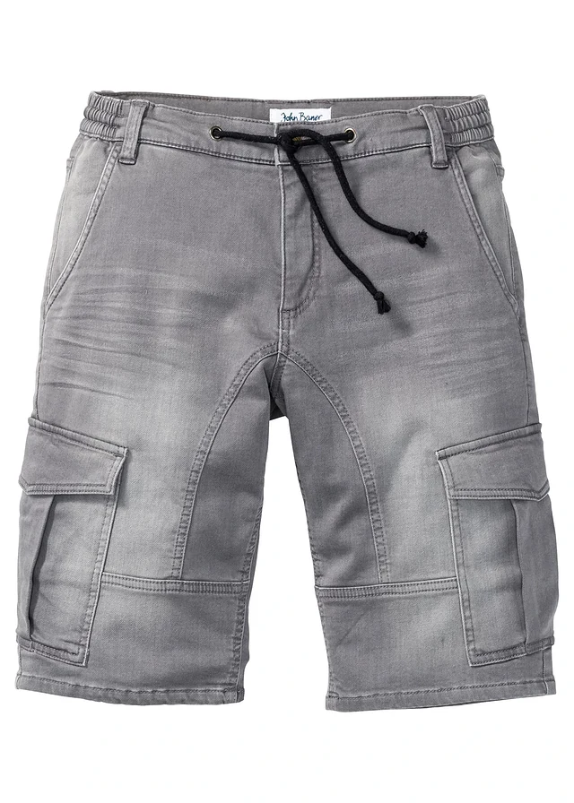 Bermuda en sweat effet jean, regular