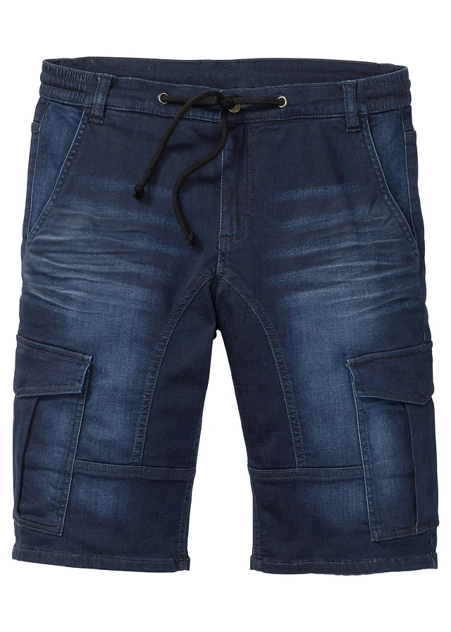 Bermuda en sweat effet jean, regular