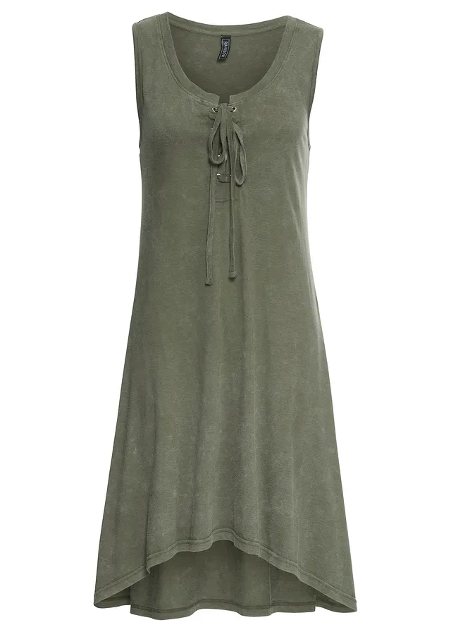 Rochie din jerse cu șnur