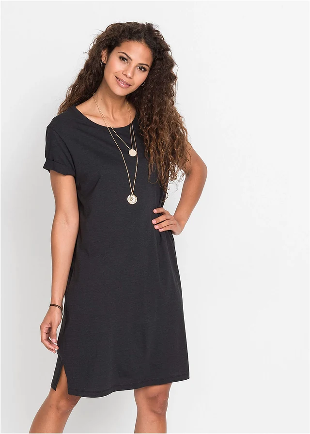 Úpletové oversize šaty • černá • bonprix obchod