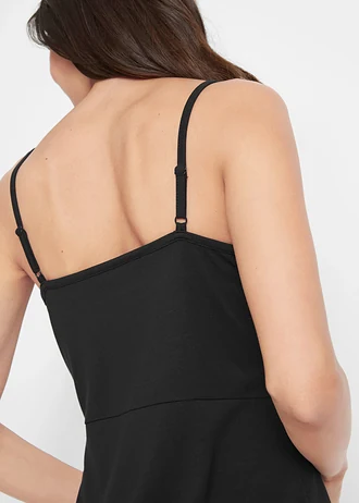Robe en jersey coton extensible • noir • Boutique bonprix