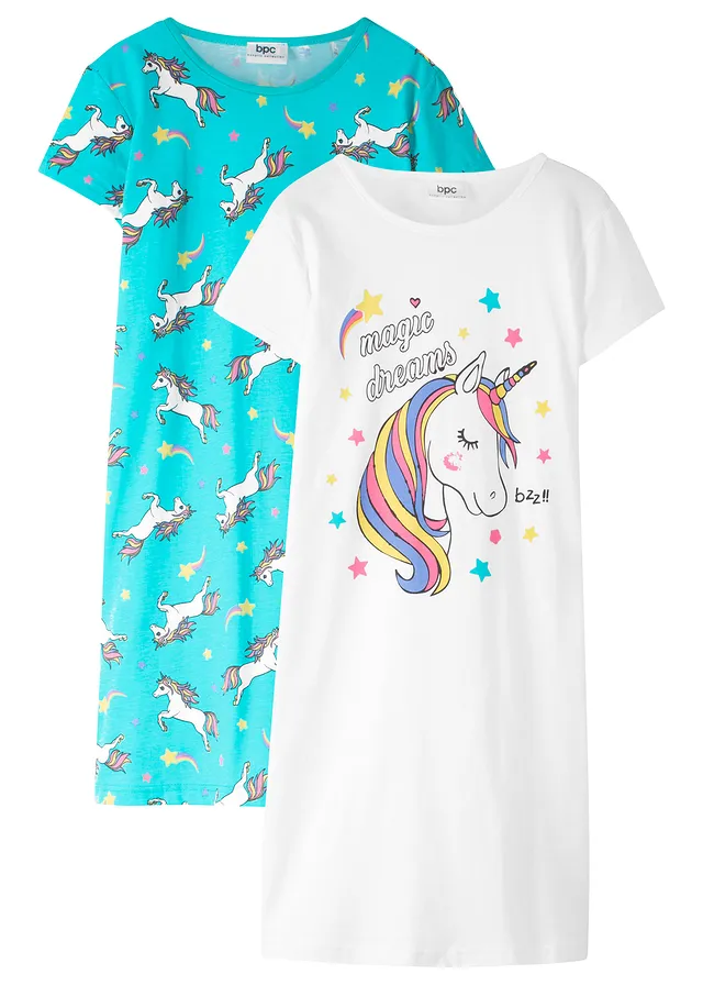 Nočná košeľa (2 ks) bavlna, z čistej bavlny Nočná košeľa (2 ks) bavlna, z čistej bavlny