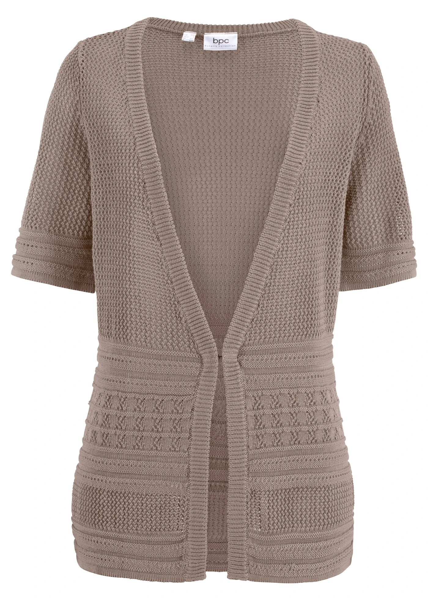 Ajour vest • taupe • bonprix online shop