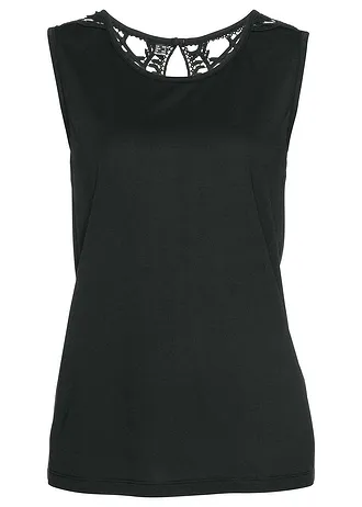 Top cu dantelă • negru • magazin bonprix