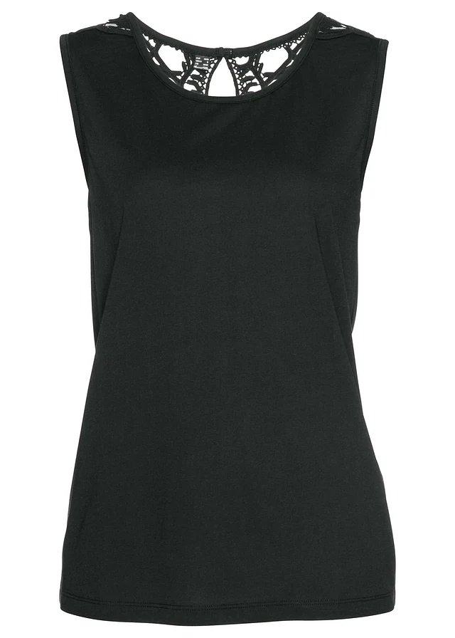 Top à dentelle • noir • Boutique bonprix