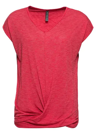 Shirt van viscosemix, Kleur: rood gemêleerd