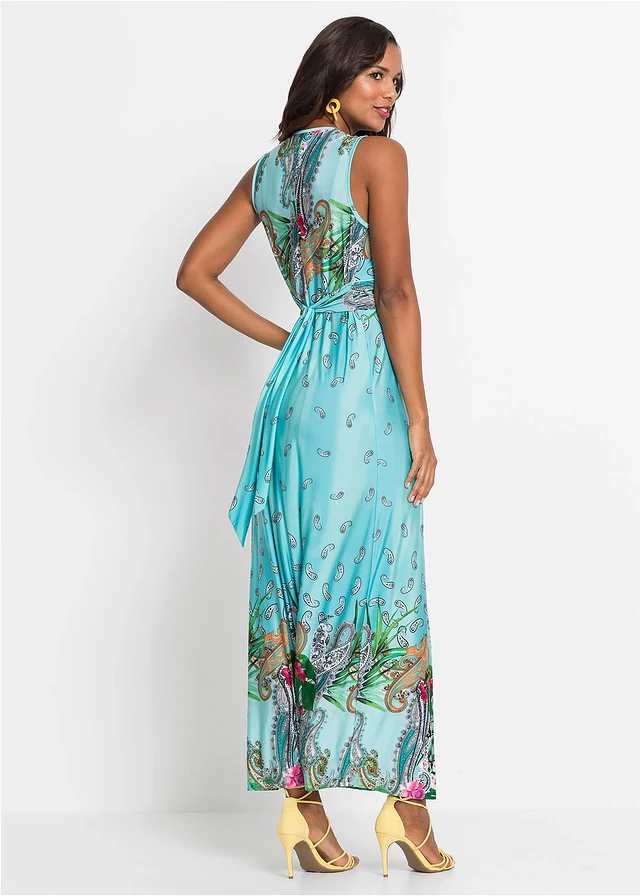 Robe longue estivale, Couleur: turquoise