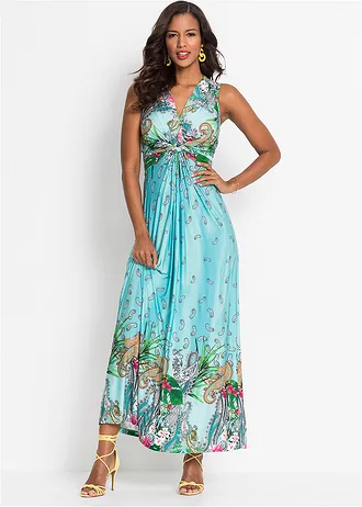 Maxi zomerjurk, Kleur: turkoois paisley