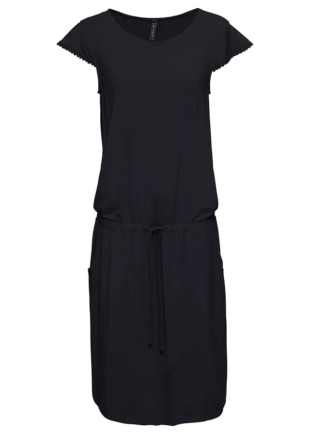 Robe midi en jersey viscose • noir • Boutique bonprix