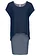 Robe en jersey avec jupe rayée, Couleur: bleu foncé / blanc
