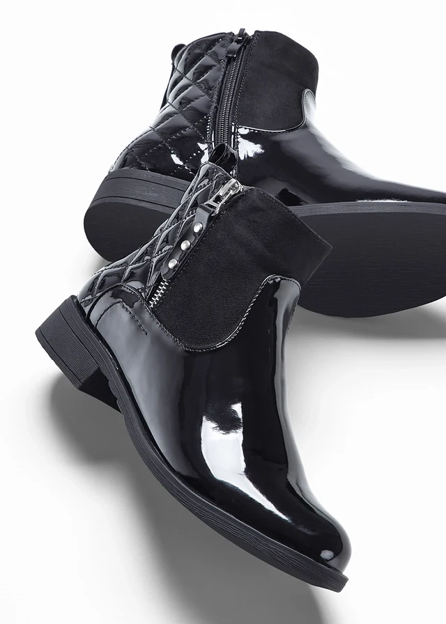Bottines aspect verni • noir • product-page.page-title-suffix