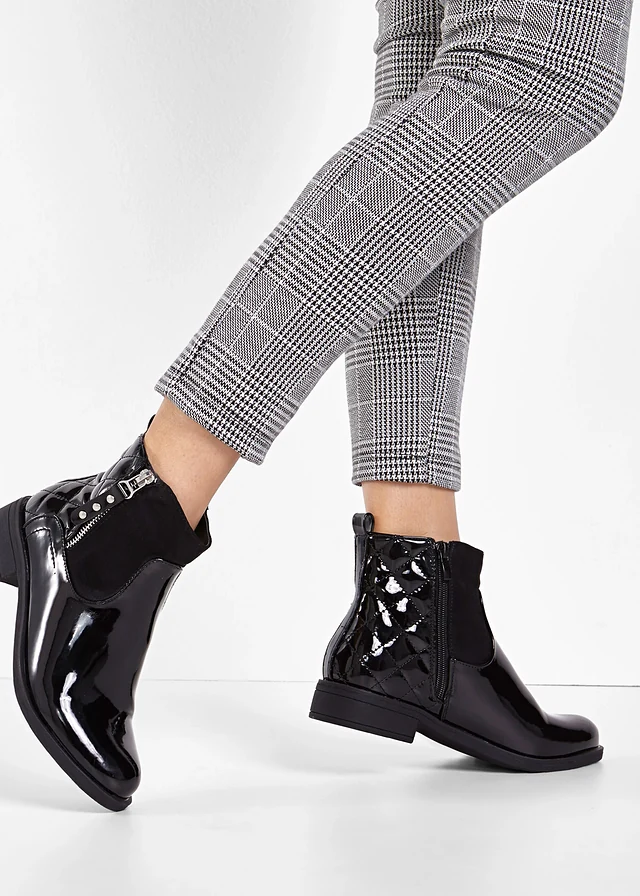 Bottines aspect verni • noir • product-page.page-title-suffix