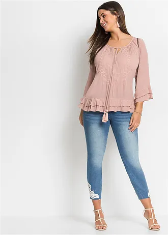 Tunika z jemné viskózy, barva: světle růžová