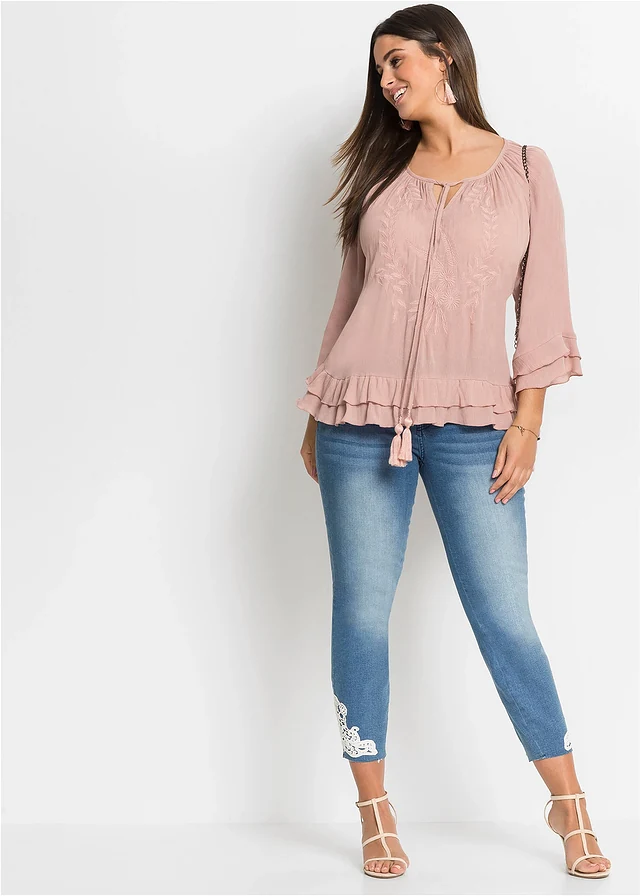 Tunique en viscose, Couleur: rose clair