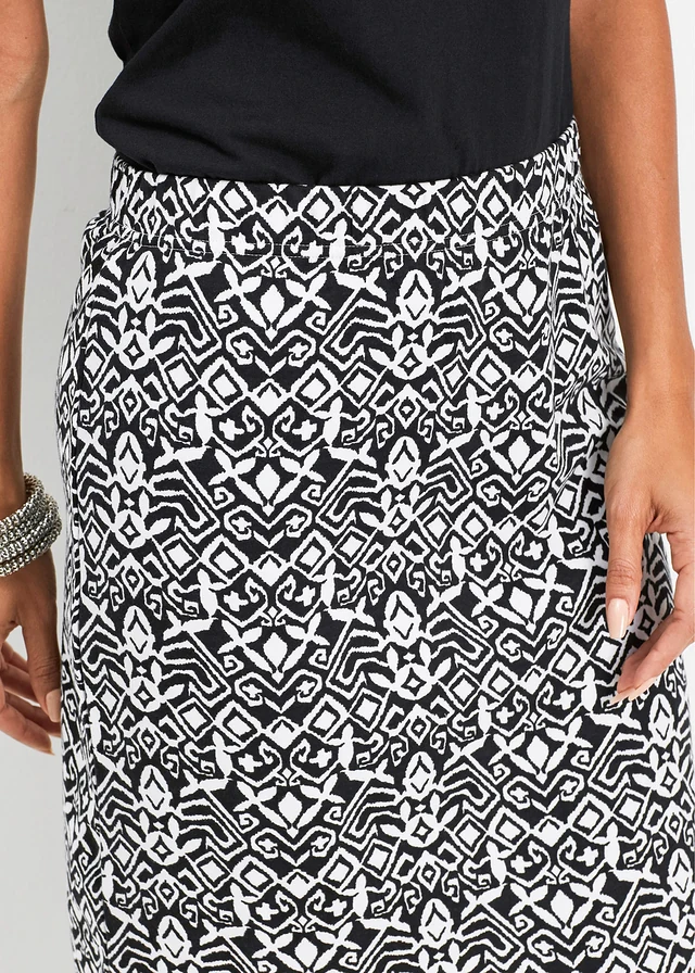 Jersey rok • zwart/wit gedessineerd • product-page.page-title-suffix