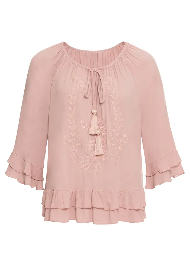 Tunika z mäkkej viskózy • svetloružová • obchod bonprix