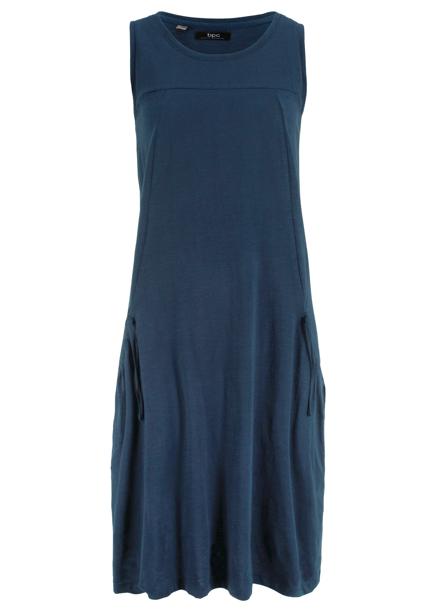 Jurk van katoen-jersey met zakken • donkerblauw • bonprix online shop