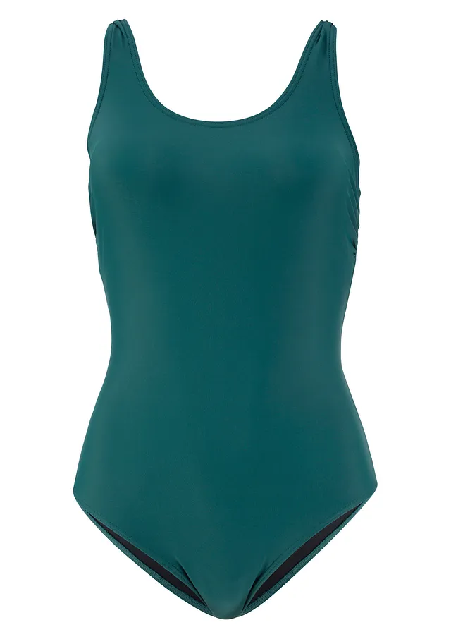 Kostium kąpielowy shape Level 1 • ciemnozielony • sklep bonprix