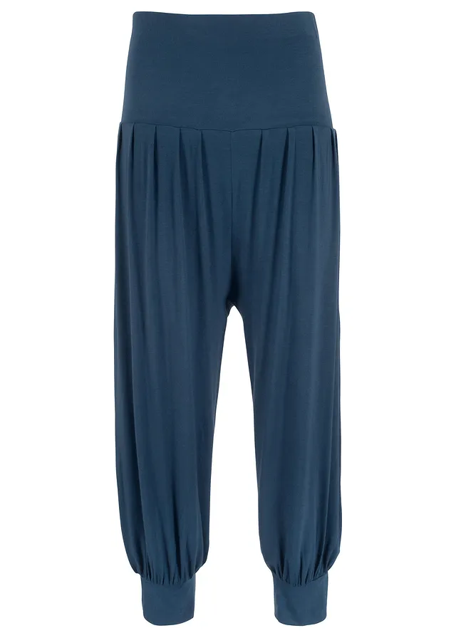 Pantalonitip șalvari din material moale cu viscoză