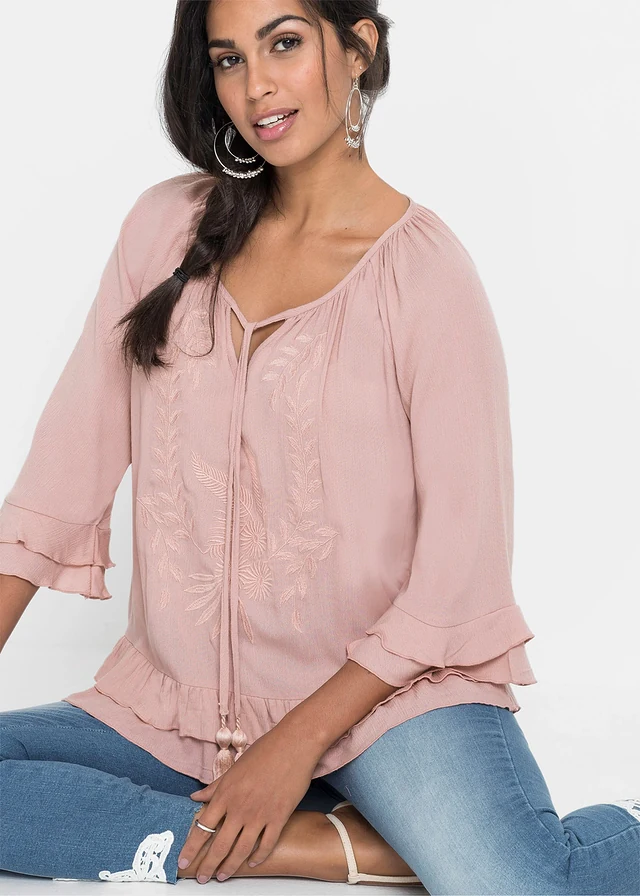 Tuniek met borduursel • lichtroze • product-page.page-title-suffix