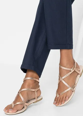 Pantalon en lin et Lyocell TENCEL™ • bleu foncé • Boutique bonprix