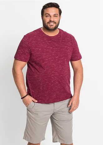 Tričko, barva: tmavě červený melír