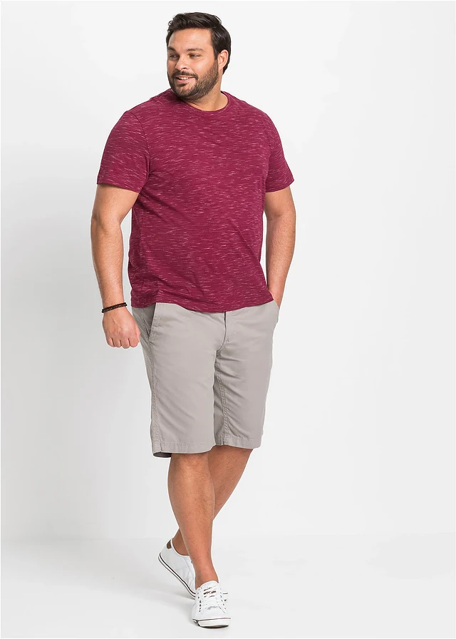 T-shirt, Kleur: donkerrood gemêleerd