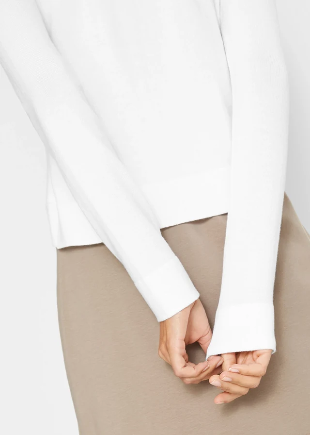 Gilet court en maille de viscose mélangée • blanc • product-page.page-title-suffix