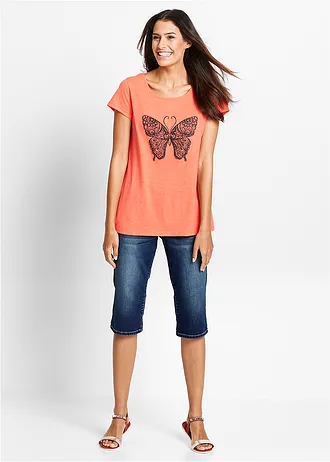 Dżinsowe bermudy z wygodnym pasem, średni stan • nocny niebieski denim • sklep bonprix