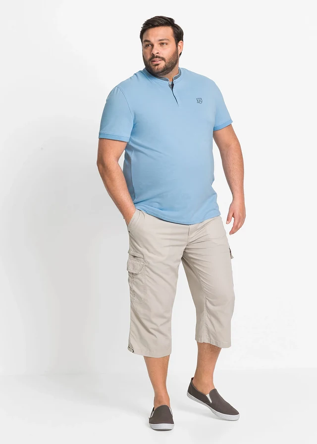 Lange cargo bermuda van katoen, regular fit, Kleur: steengrijs