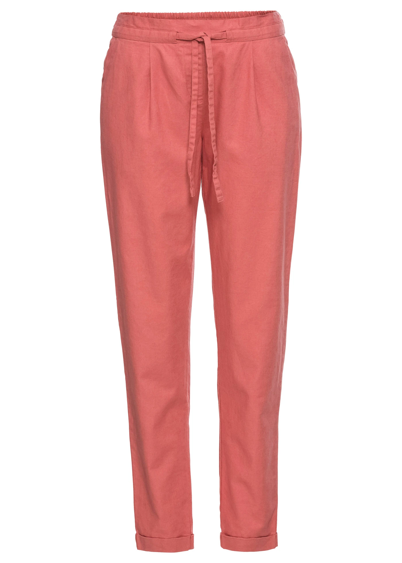 Pantalon en lin mélangé • rhubarbe • Boutique bonprix