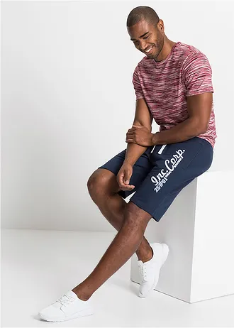 Bermuda sweat 100% coton, Couleur: bleu foncé