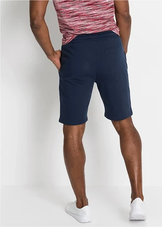 Bermuda sweat 100% coton, Couleur: bleu foncé