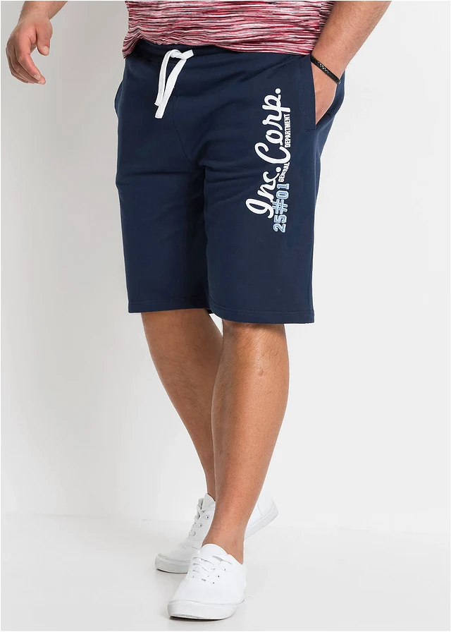 Sweat bermuda regular fit, Kleur: donkerblauw