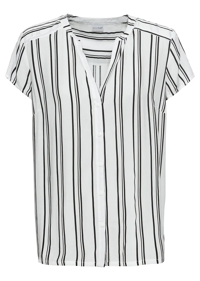 Blúzka s krátkym rukávom z čistej viskózy