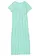 Chemise de nuit longue 100% coton, Couleur: menthe glaciale/blanc rayé